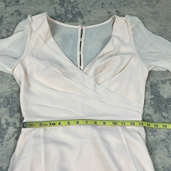 NWT Watters & Watters x BHLDN Nova Maxi Dress Ice Pink Chiffon Sz 2 - Picture 10 of 13